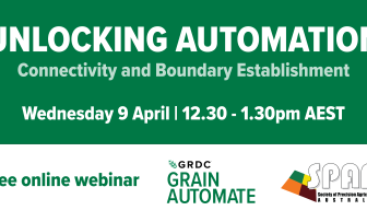 GRDC Grain Automate webinar by SPAA – Unlocking automation – connectivity and boundary establishment